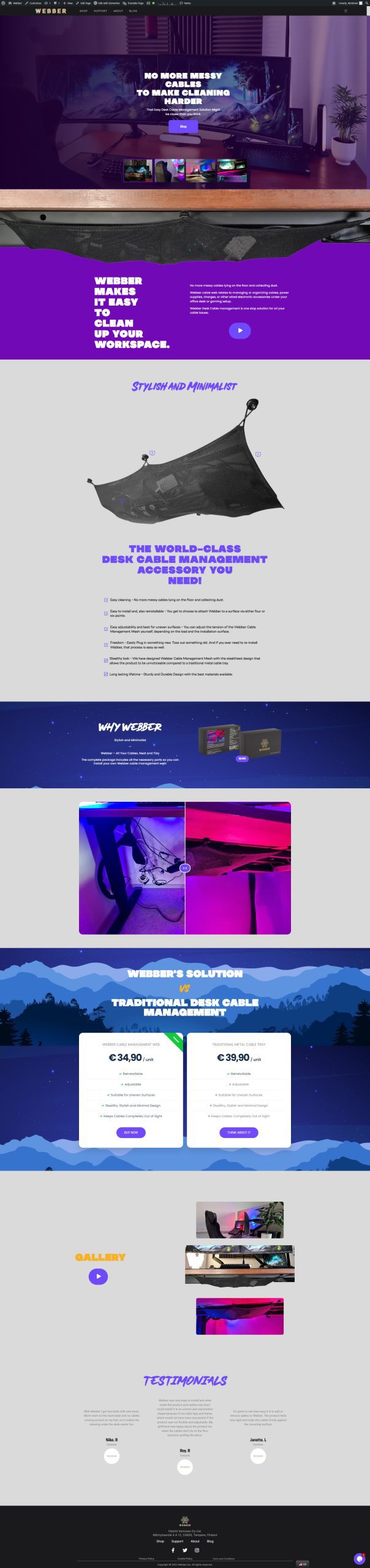 Webber Desk Cable Management